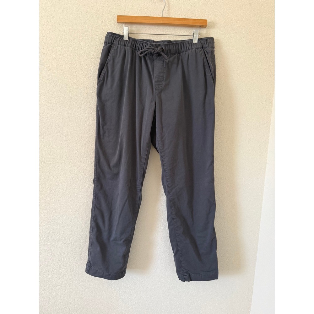 L.L. Bean Flannel Lined Joggers Mens Large L 32 Charcoal Grey Plaid Gorpcore